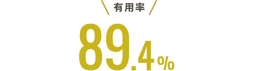 有用率89.4%